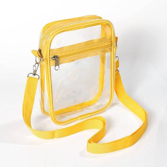 PVC Clear Crossbody Purse for women,With front pocket 9