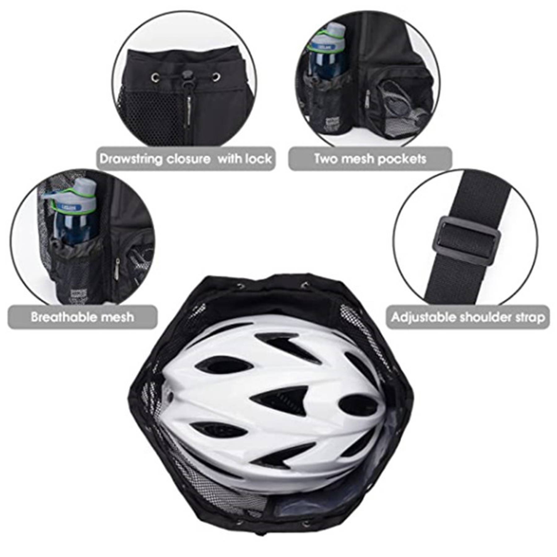 Nylon Beach Drawstring Mesh Backpack 5