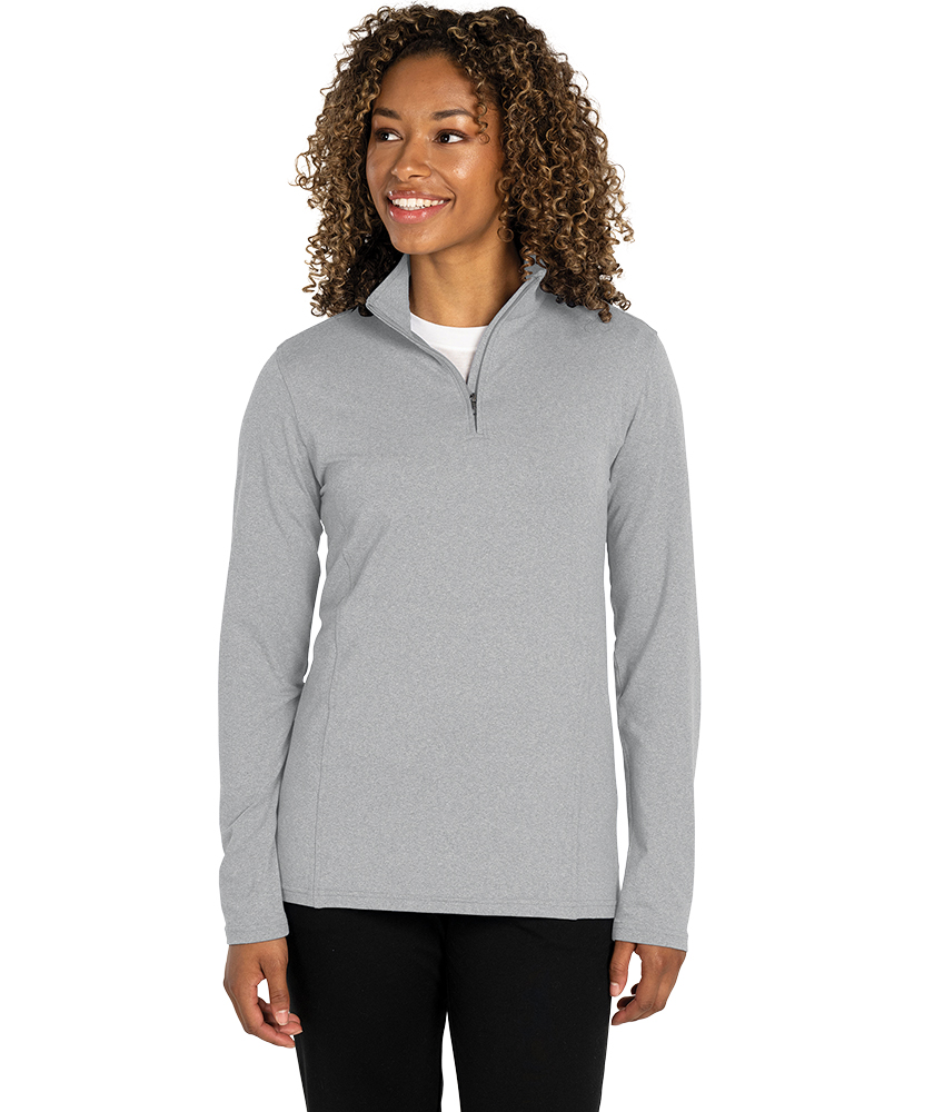 Women's Heathered Eco-Logic Stretch Quarter Zip 40