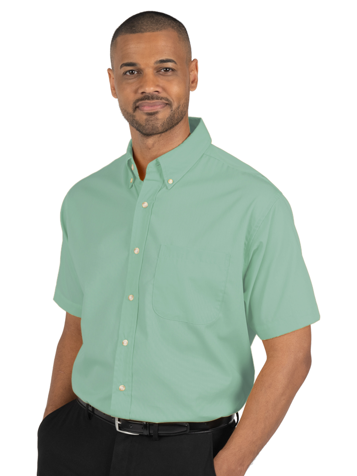 Blue Generation - Men's 1-Pocket Short Sleeve Superblend Poplin Shirt 14