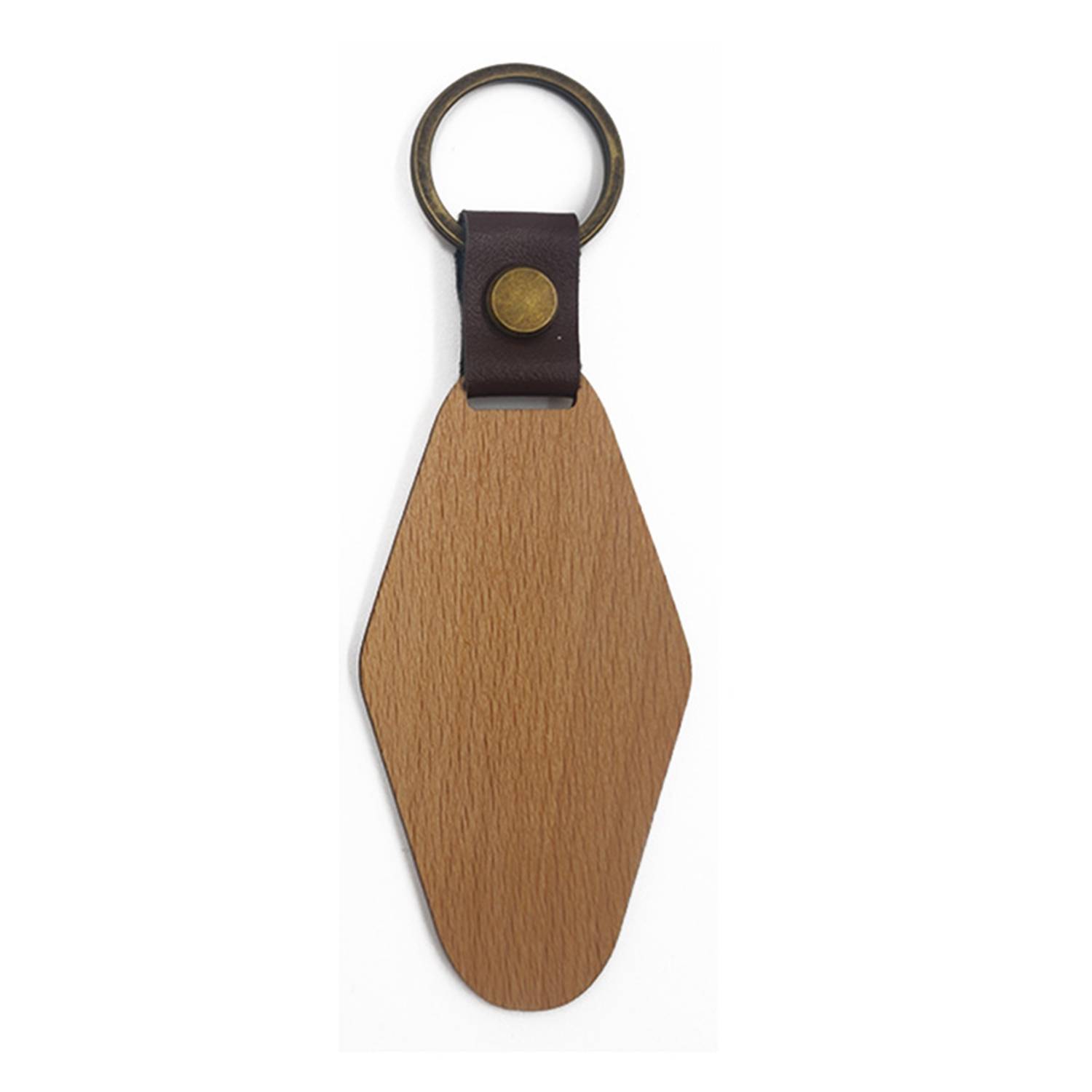 Creative Leather Wooden Keychain 4