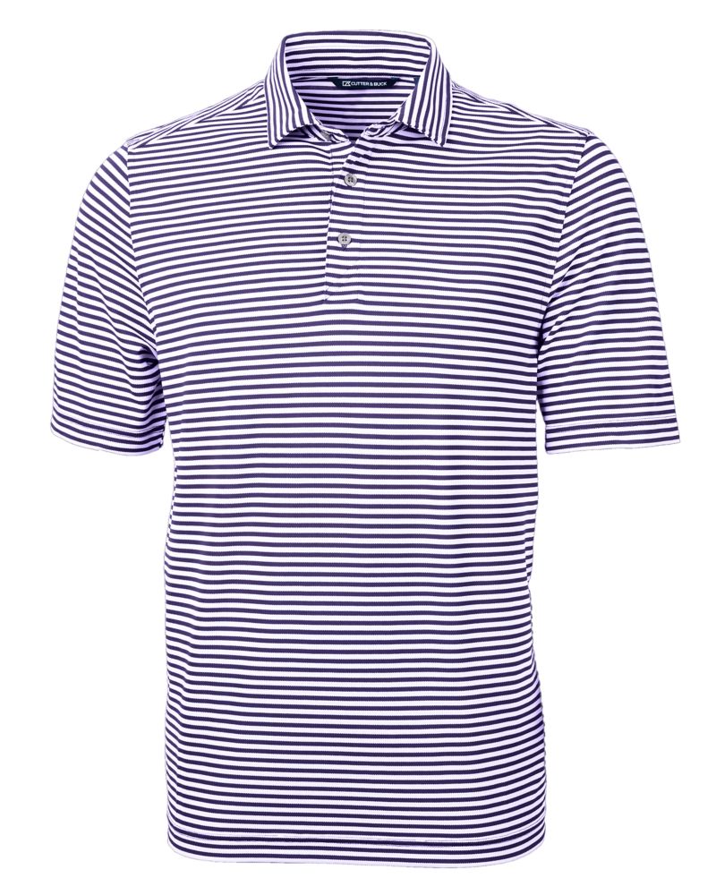 Cutter & Buck Virtue Recycled Stripe Featherlight Pique Mens Big & Tall Polo Big & Tall 63