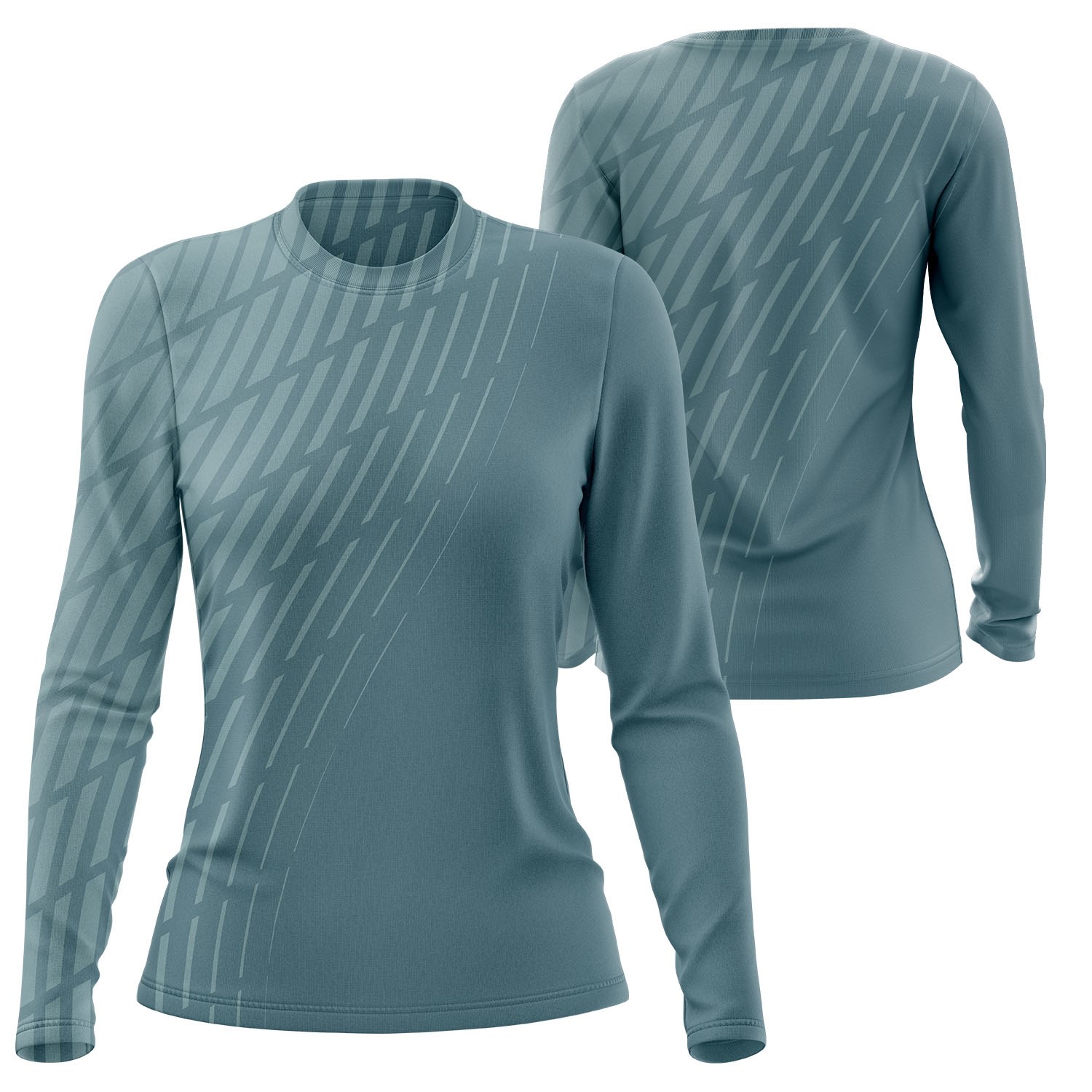 Women's 180 GSM Cotton Feel Jersey Knitted Sublimation Long Sleeve T-shirt 3