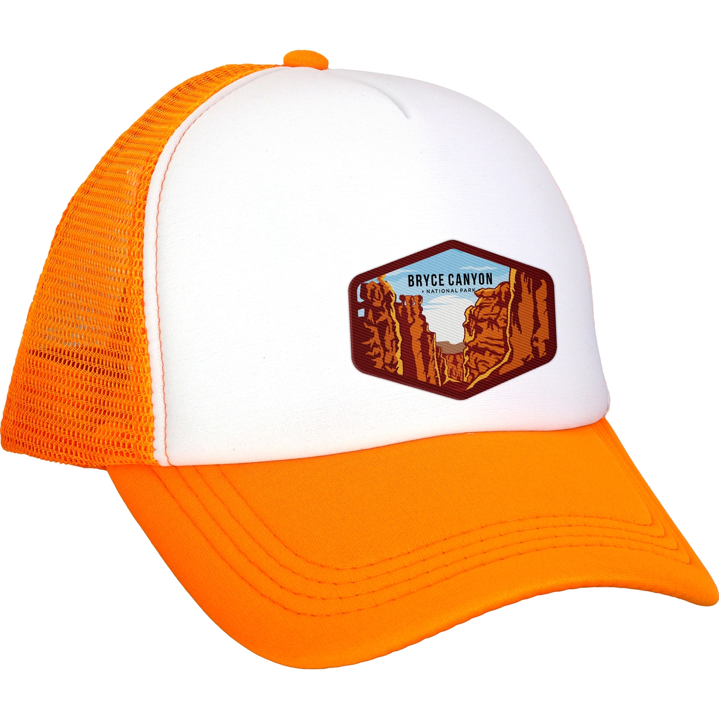 Foam Hexagon Emblem Trucker Hat 7