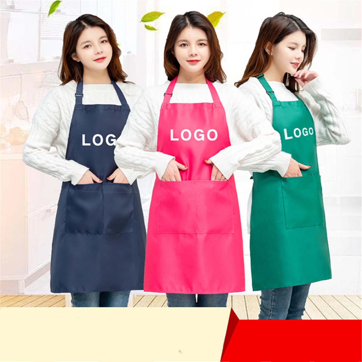 Adjustable Apron with 2 Pockets for BBQ,Cooking,Kitchen 5