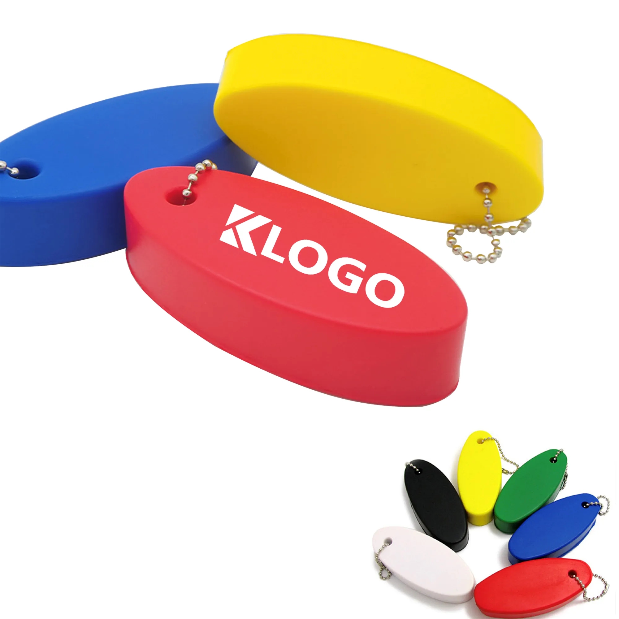 Oval PU Float Keychain 1