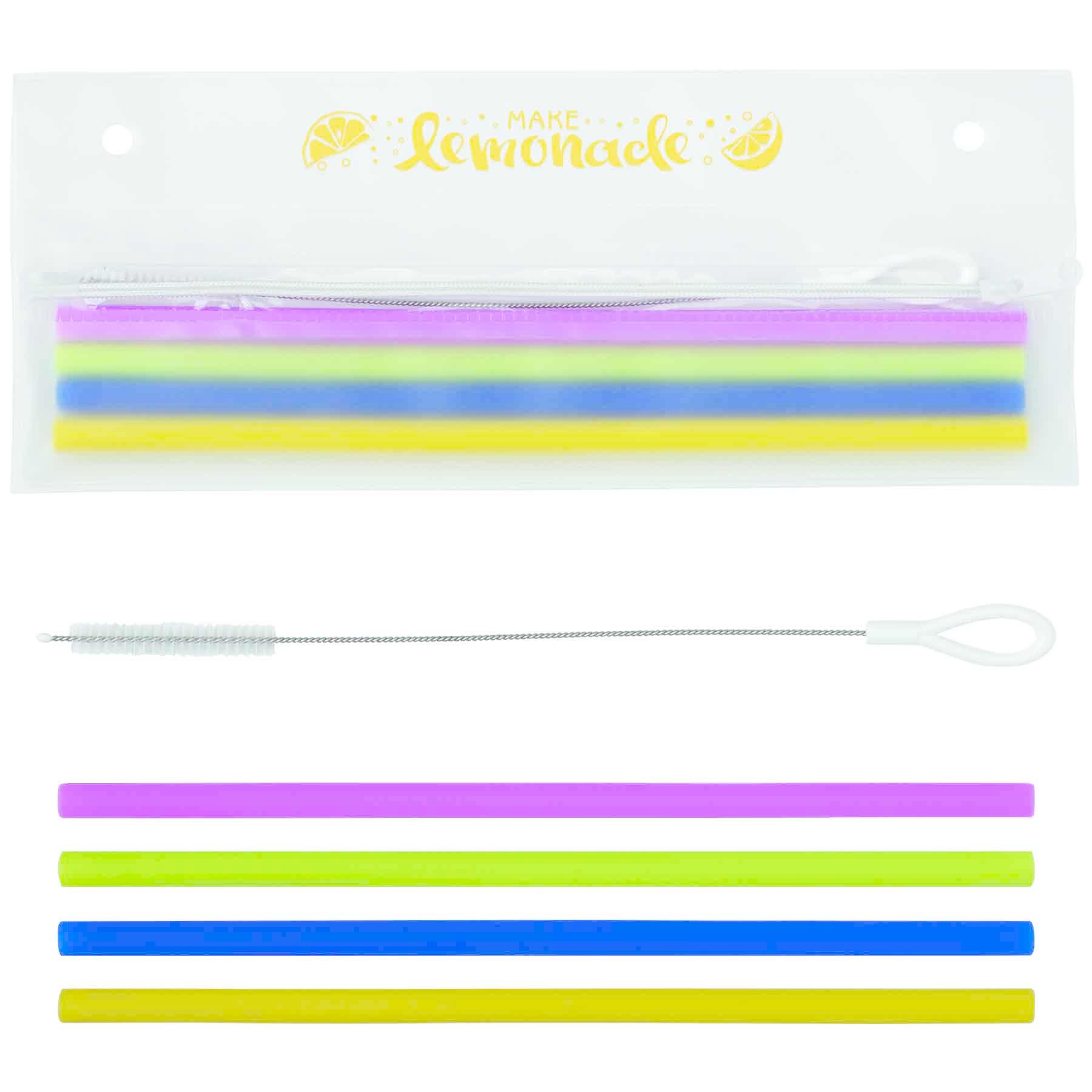 Reusable Silicone Straw Set
