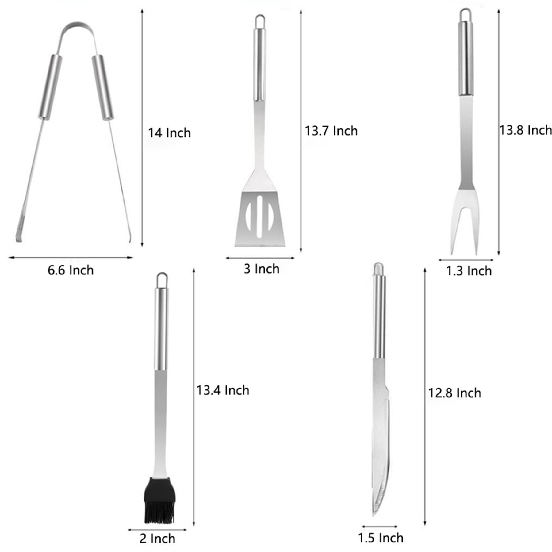 5-Piece Stainless Steel Bbq Set 3