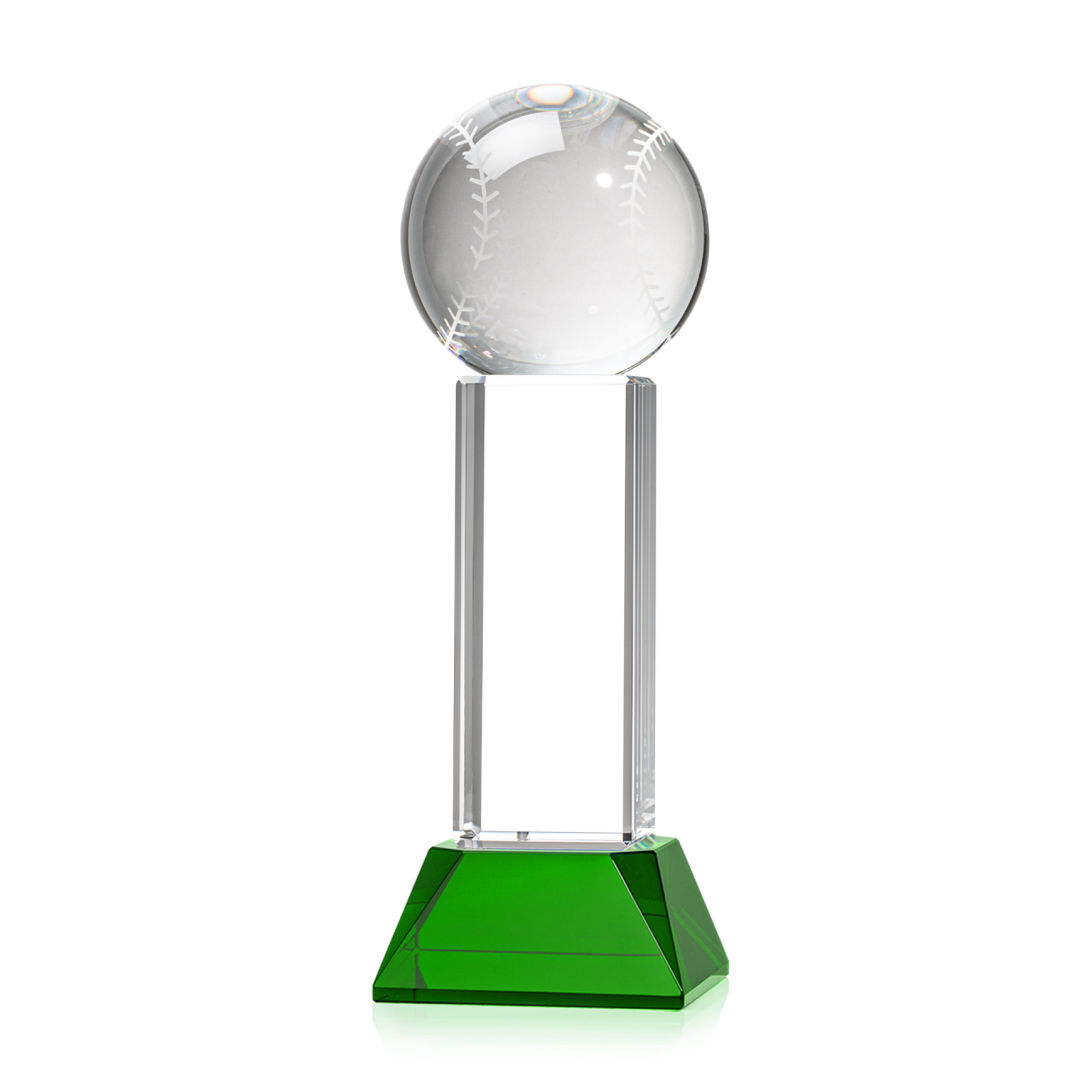 Baseball Award on Stowe Base - Green 11