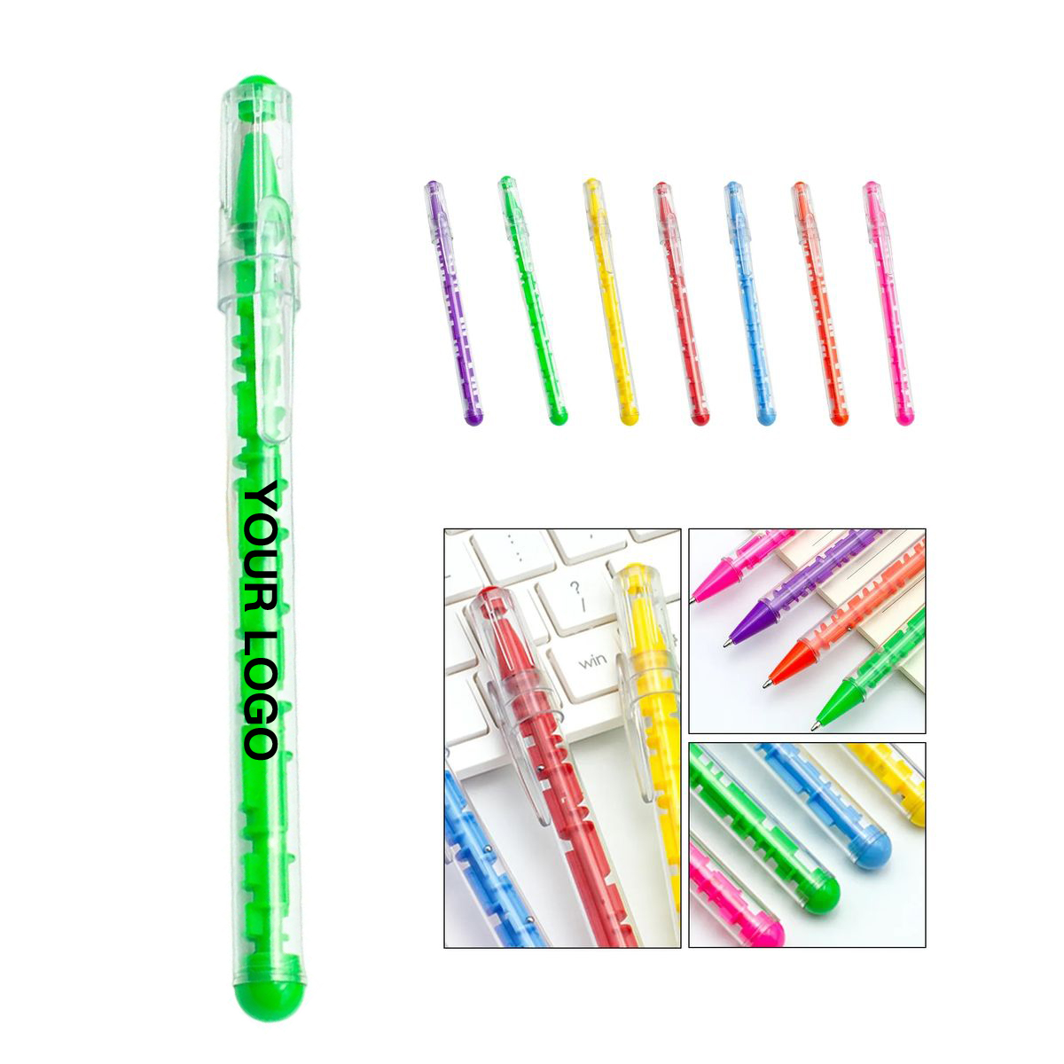 Pen with Maze Game Transparent Barrel 1