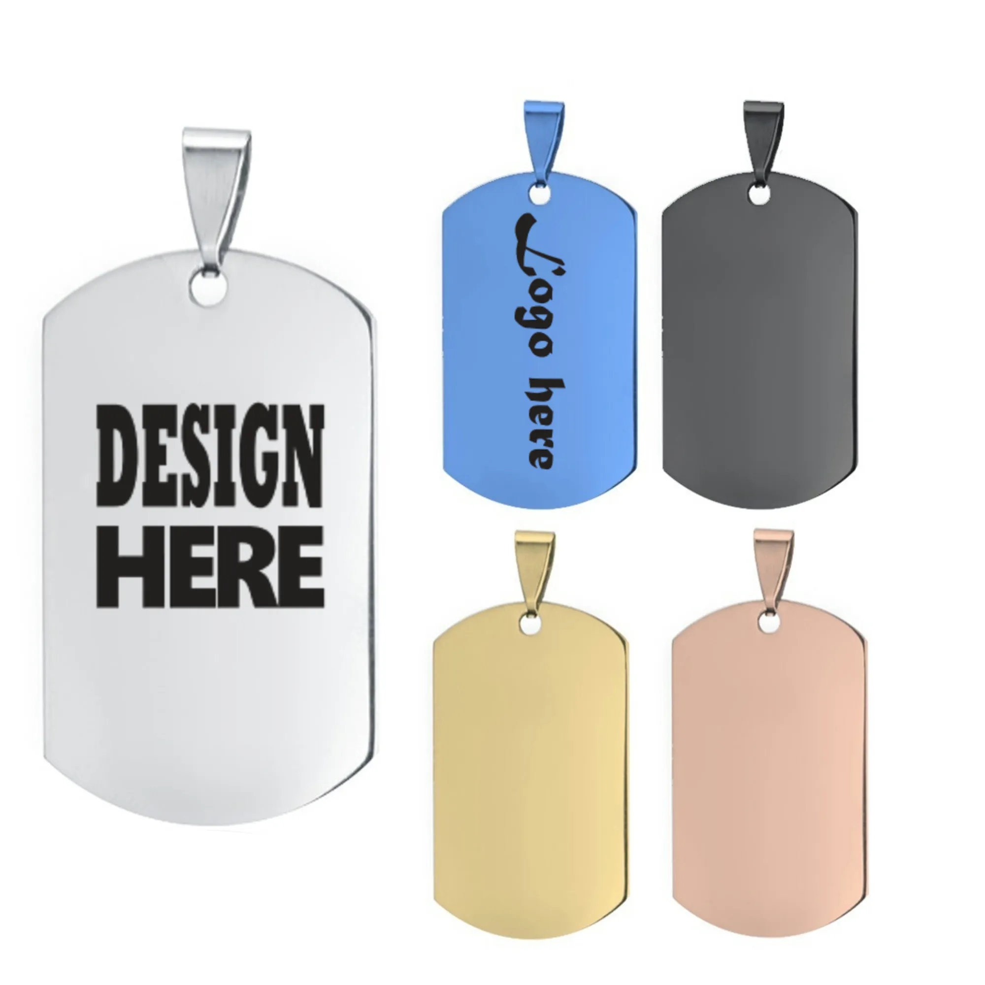 Engraved Metal Dog Tag Keychain 2