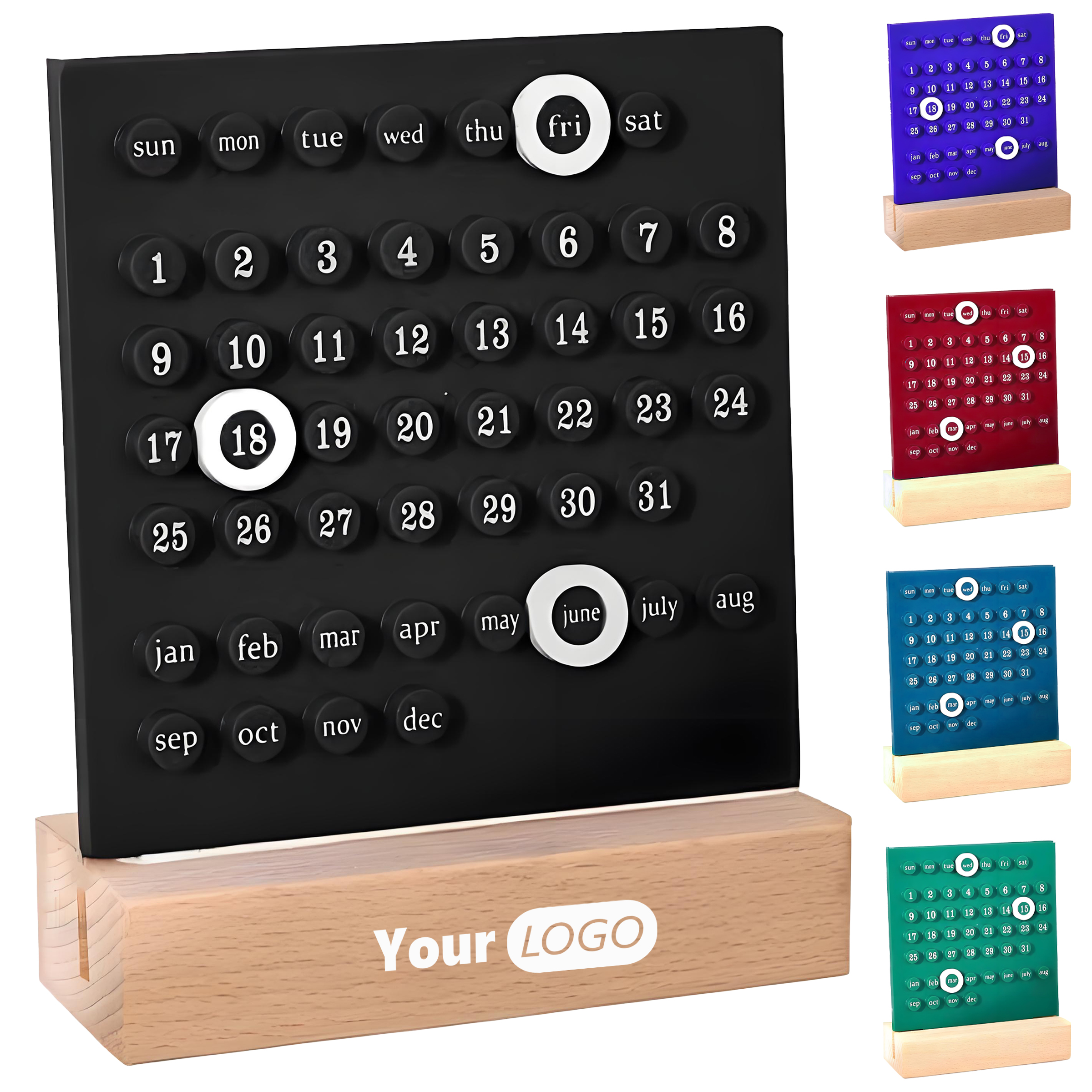 Acrylic Plastic Reusable Diy Desk Calendar 1