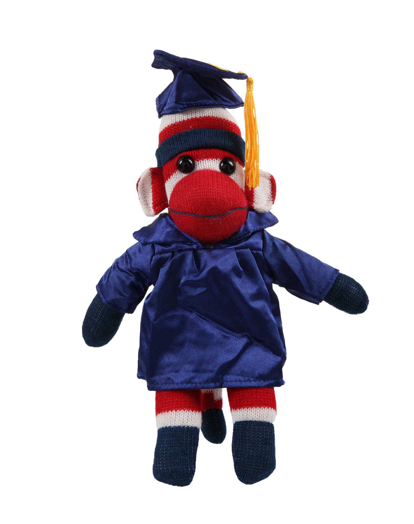 Patriotic Sock Monkey with Graduation Cap and Gown 3