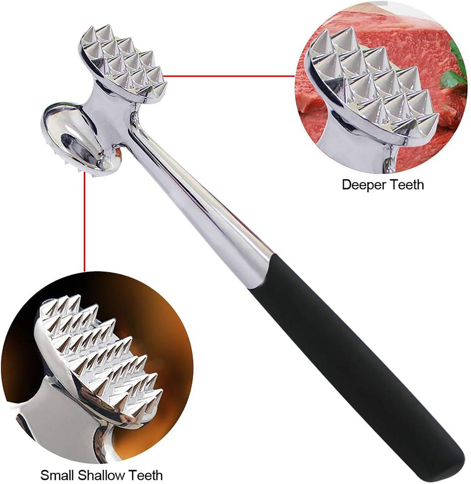 Meat Tenderizer Hammer Mallet Tool for Pounding Beef Steak 2