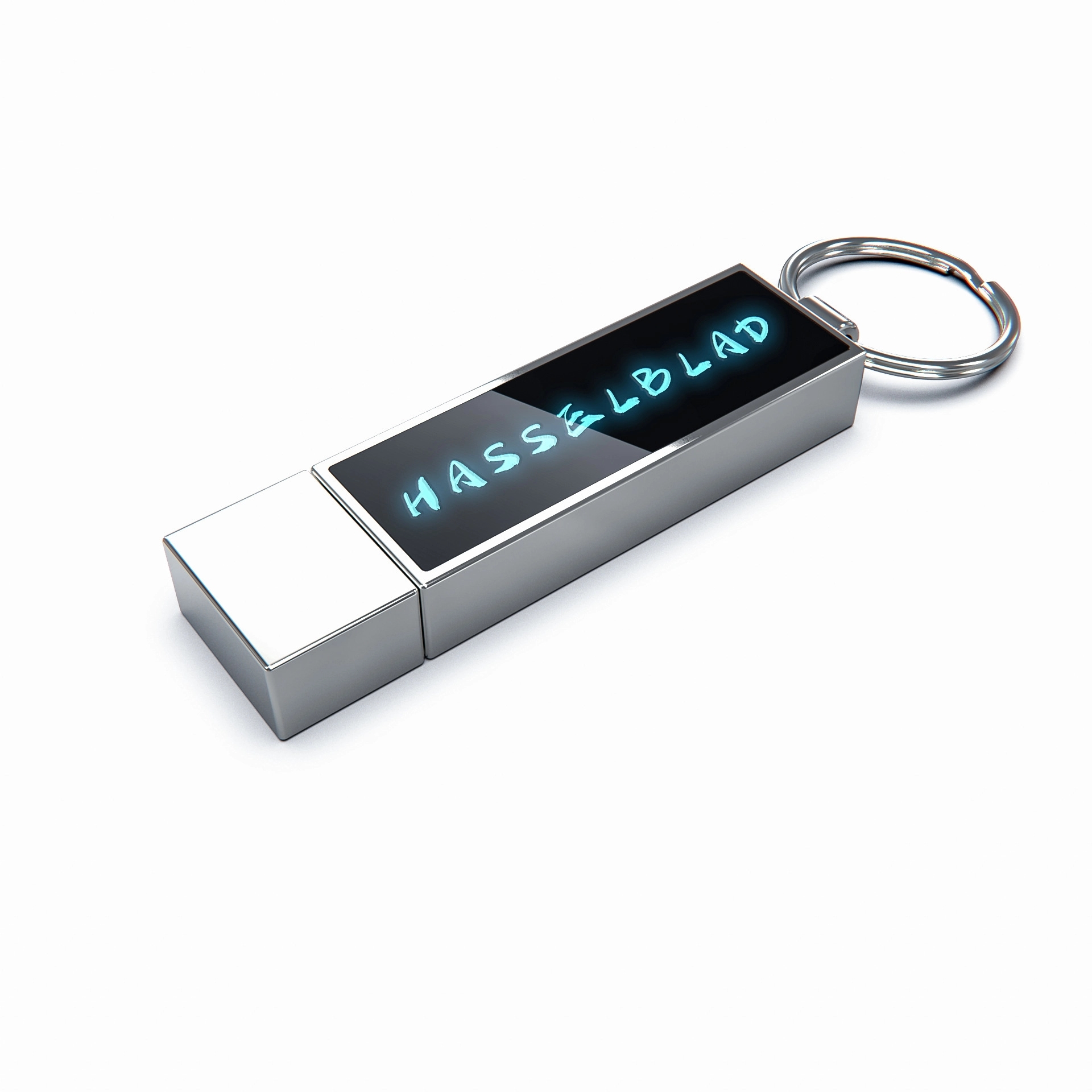 Light Up USB Flash Drive With Metal Key Ring 2