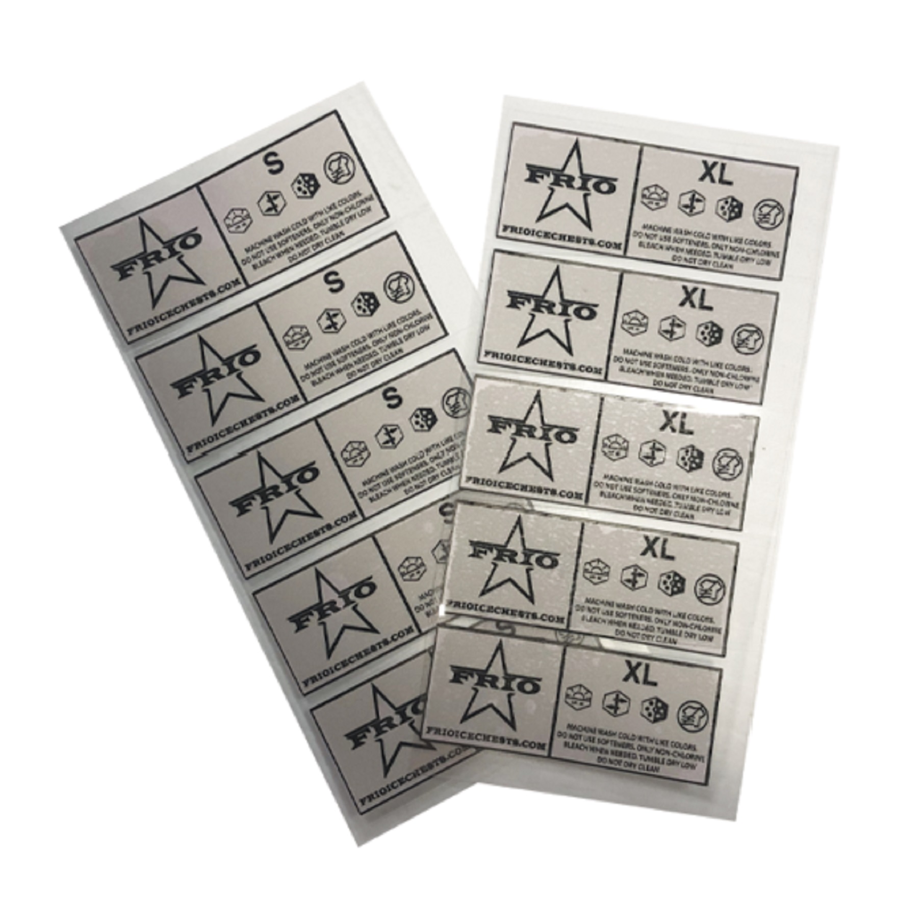 Apparel Sizing 2.5" x 1" Tags