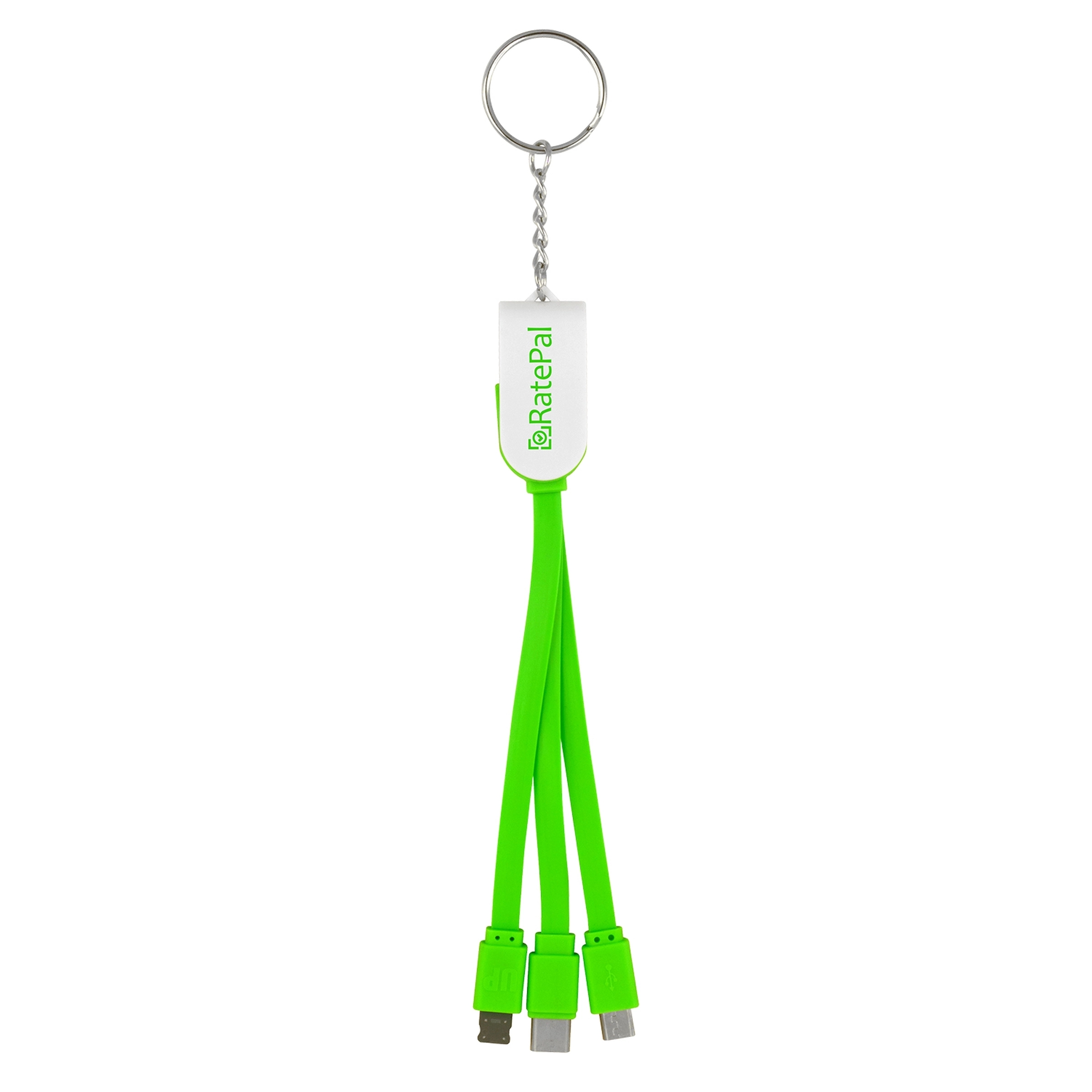 Swivel 3-In-1 Keychain Cable With Type C USB 18
