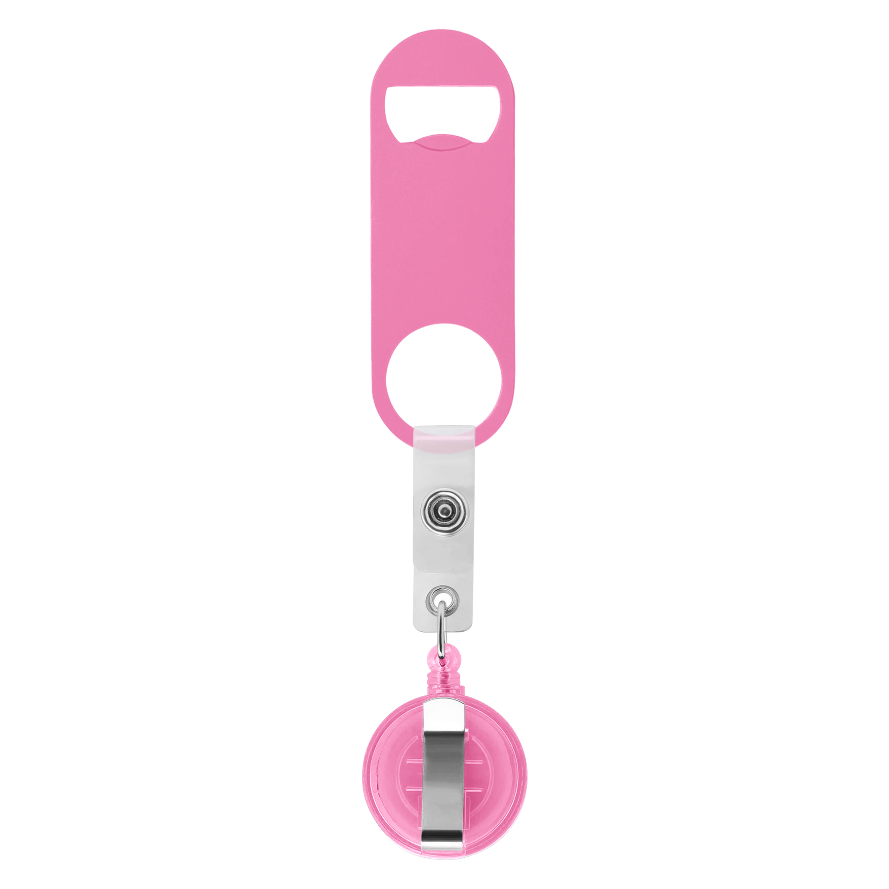 Bottle Opener With Retractable Round Clip 13