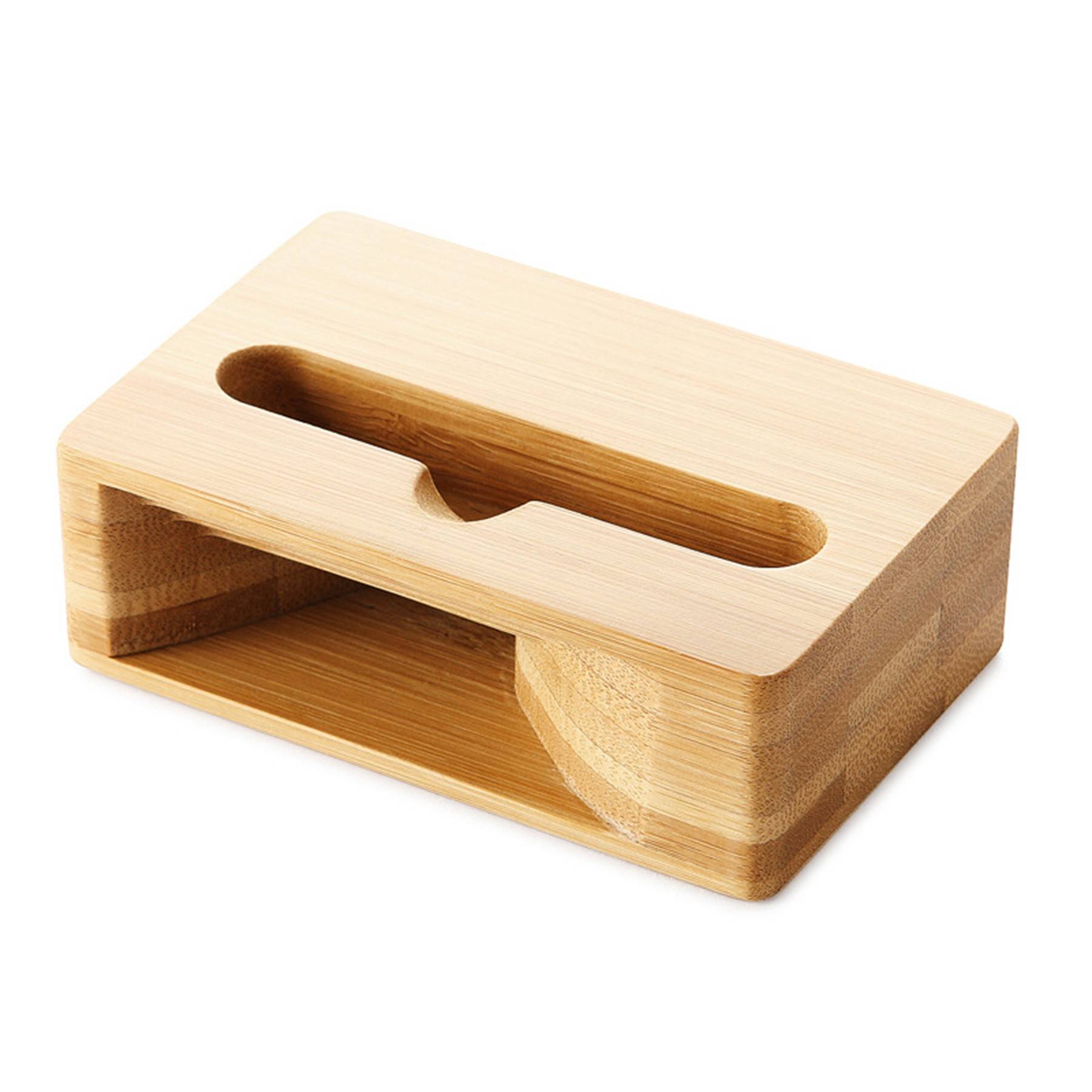 Bamboo Wooden Desktop Mobile Phone Speaker Holder 1