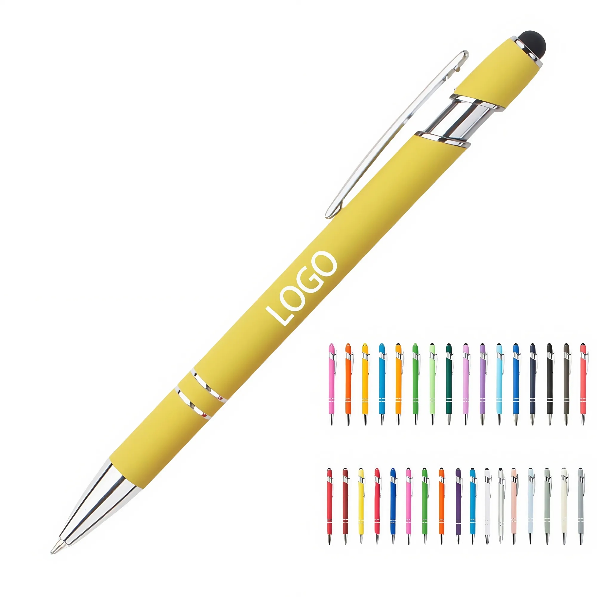 Aluminum Retractable Stylus Ballpoint Pen 19