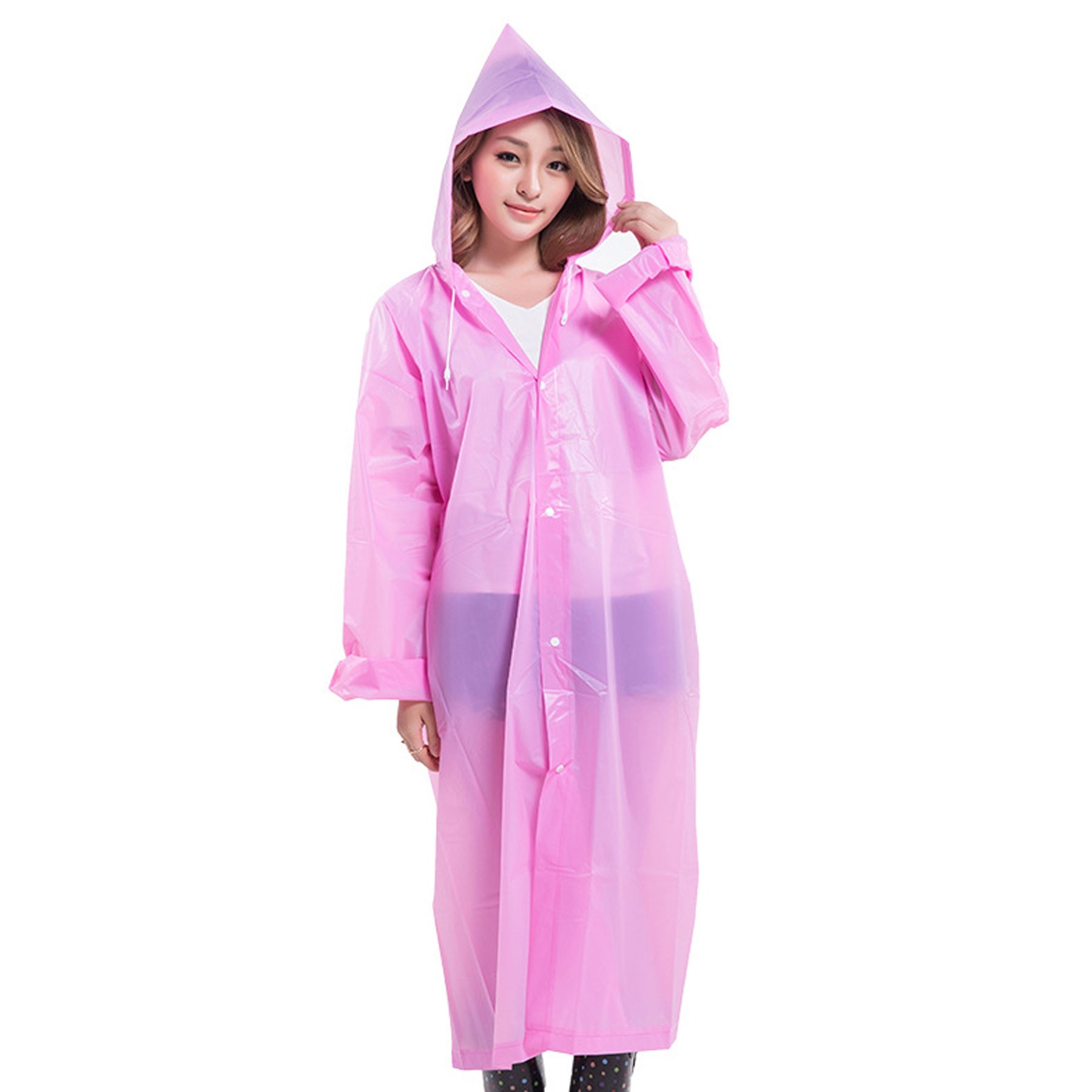 EVA Rain Ponchos Reusable Raincoat 3