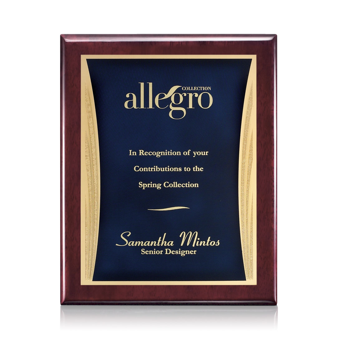 Oakleigh/Showtime Plaque - Rosewood/Blue 5