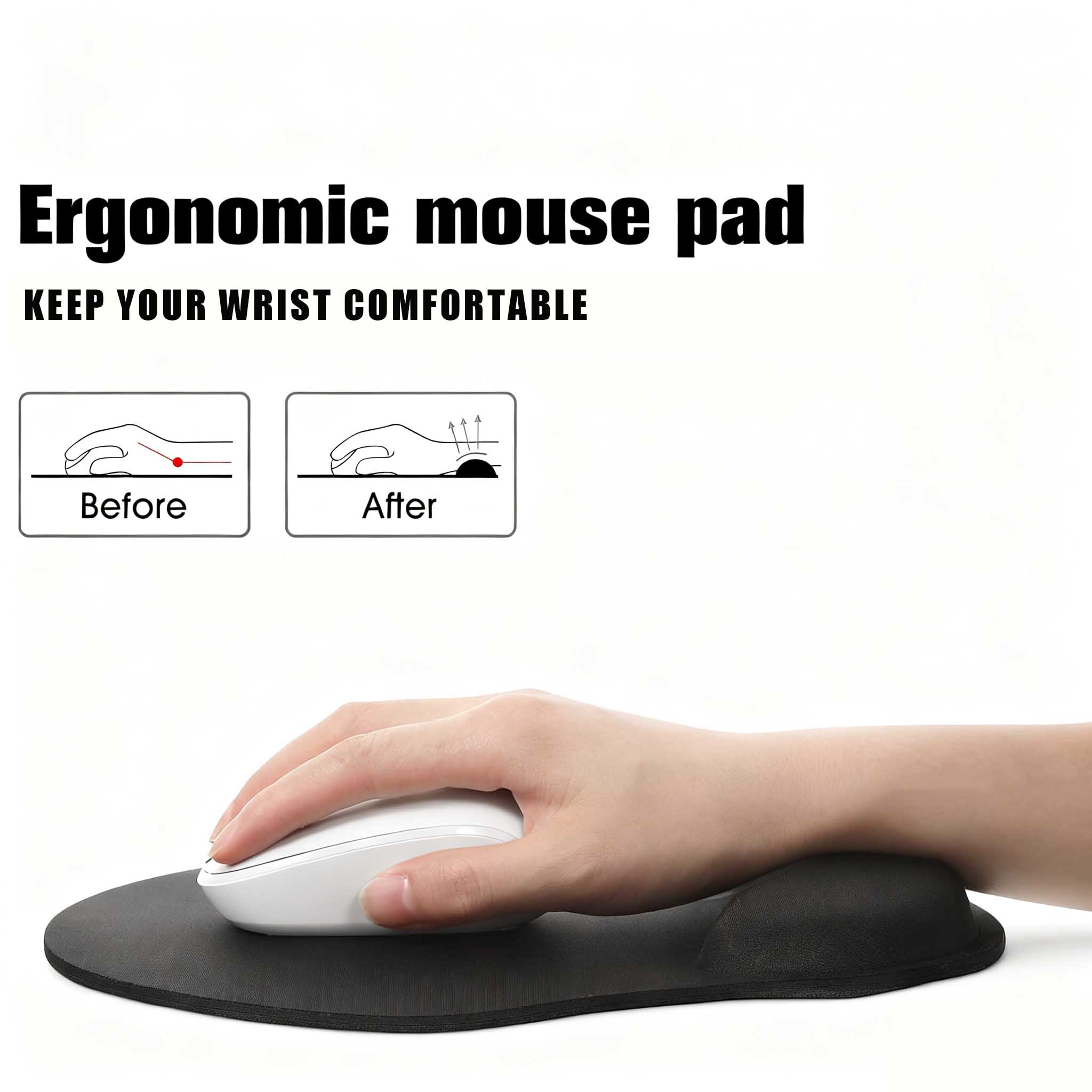 Full Color Ergonomic Mouse Pad With Wrist Rest 8