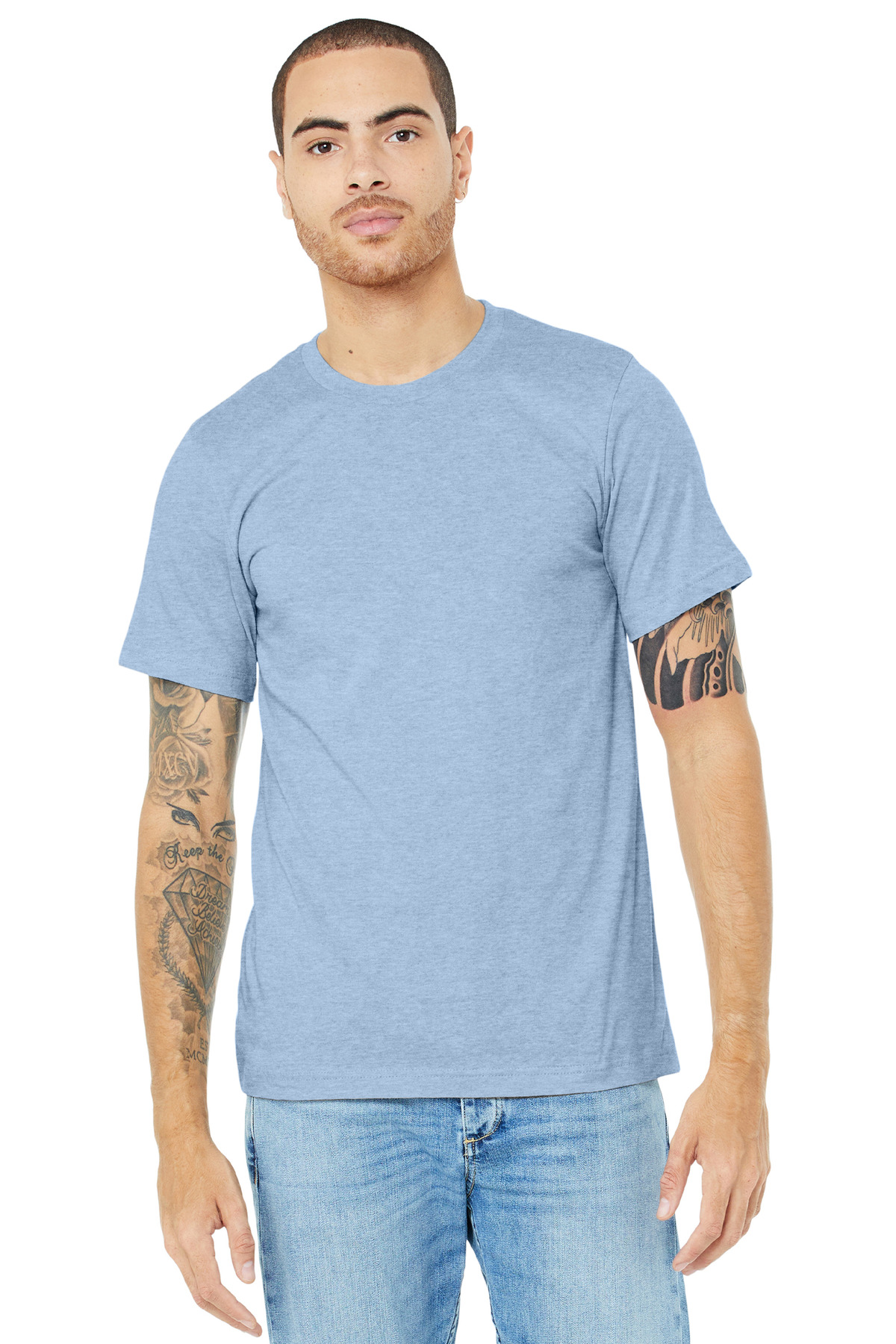 BELLA+CANVAS Unisex Heather CVC Short Sleeve Tee. BC3001CVC 330