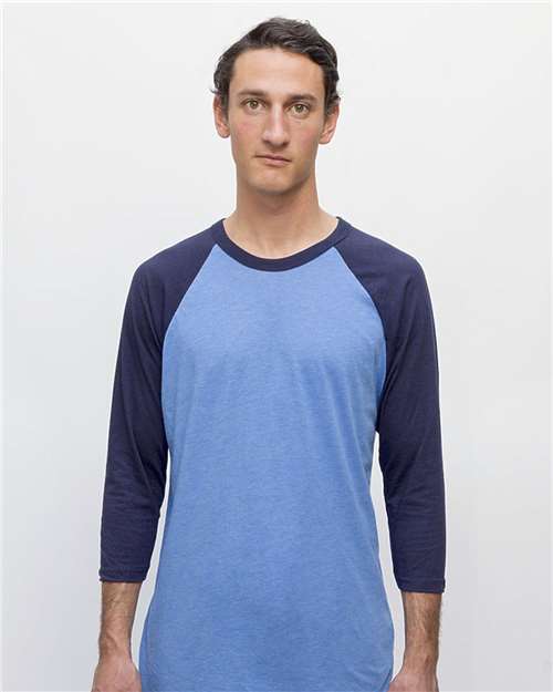 Unisex USA-Made Three-Quarter Sleeve Raglan Baseball T-Shirt - FF53 12