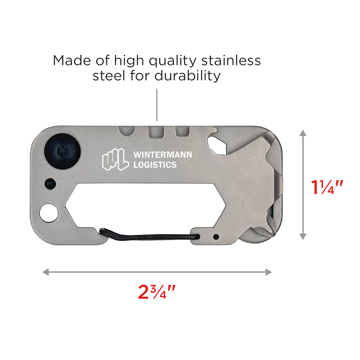 Best Buddy Tools® Slim Profile Multi-Tool Carabiner 9