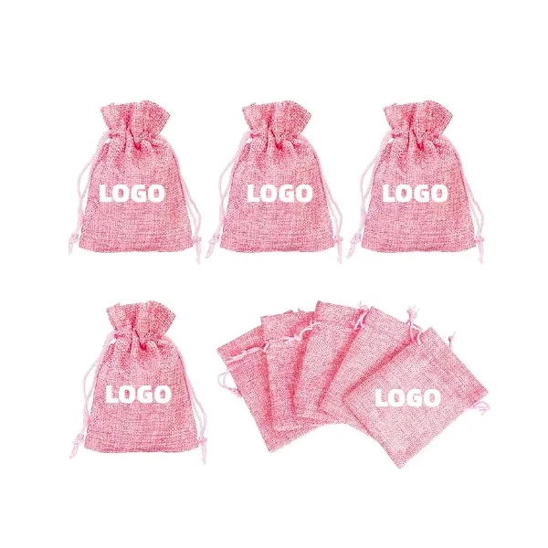 Burlap Bags with Drawstring 6
