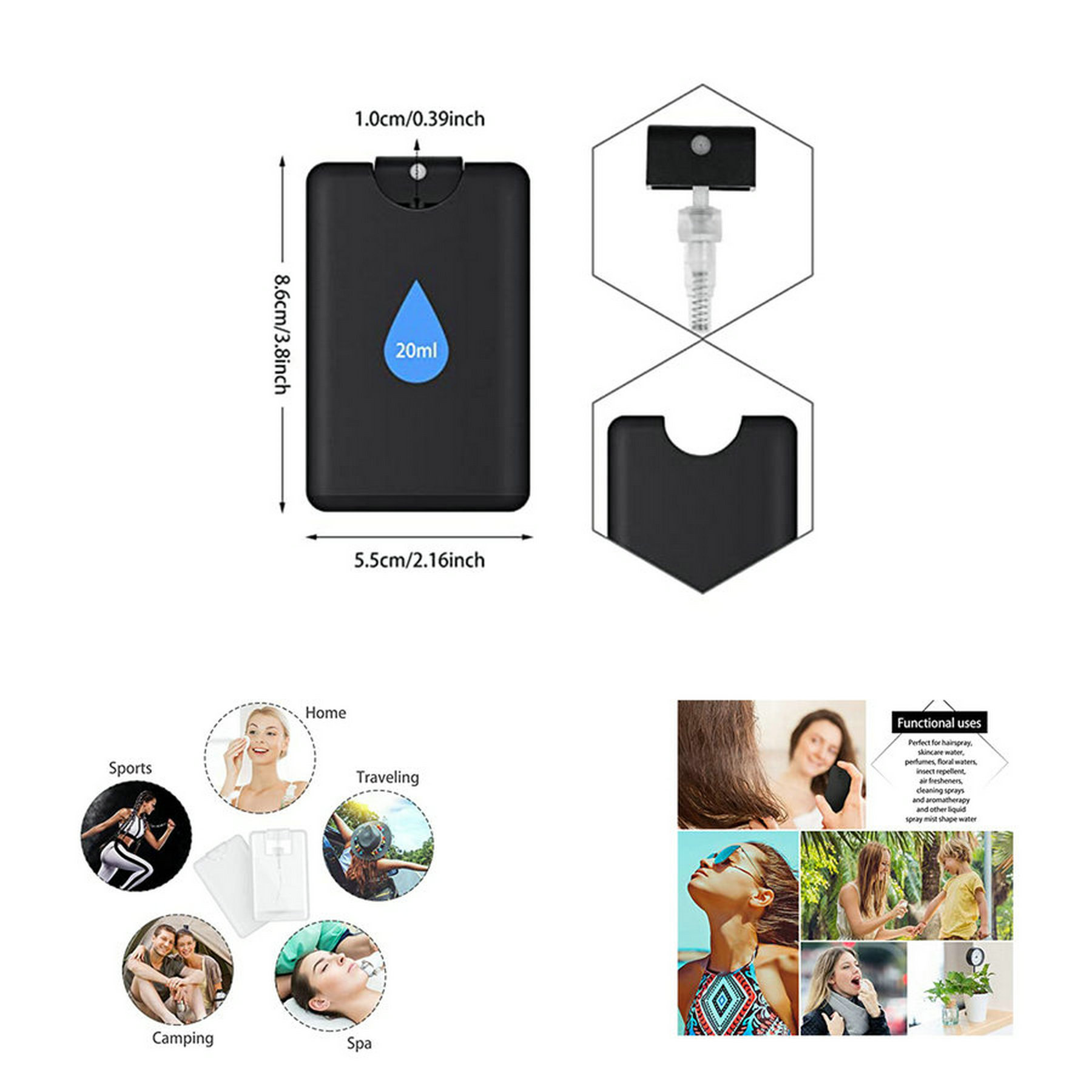 20ml Mini Credit Card Hand Sanitizer Sprayer 1