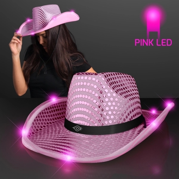 Sequin Cowboy Hat with Black Band 26