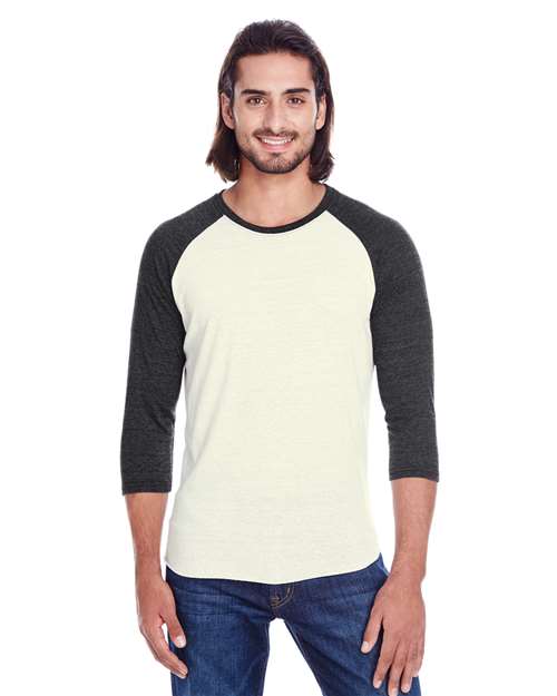 Unisex Triblend Three-Quarter Sleeve Raglan T-Shirt - 302G 9