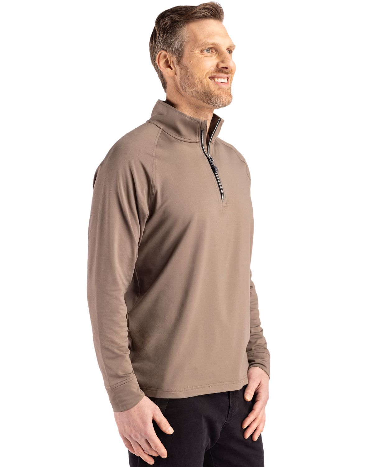 Cutter & Buck Adapt Recycled Soft Knit Stretch  Mens Quarter Zip Pullover 72