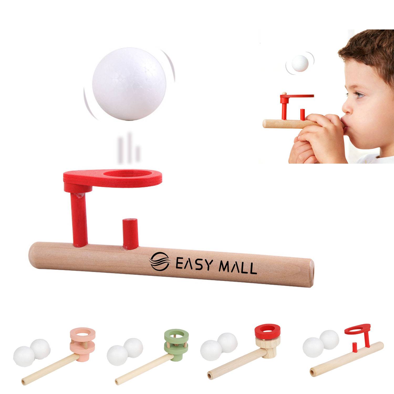 Floating Blow Pipe Balls Game Toy 8