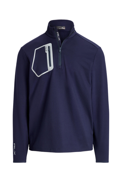 Brushed Back Tech Jersey ¼ Zip With Reflective Pocket 3