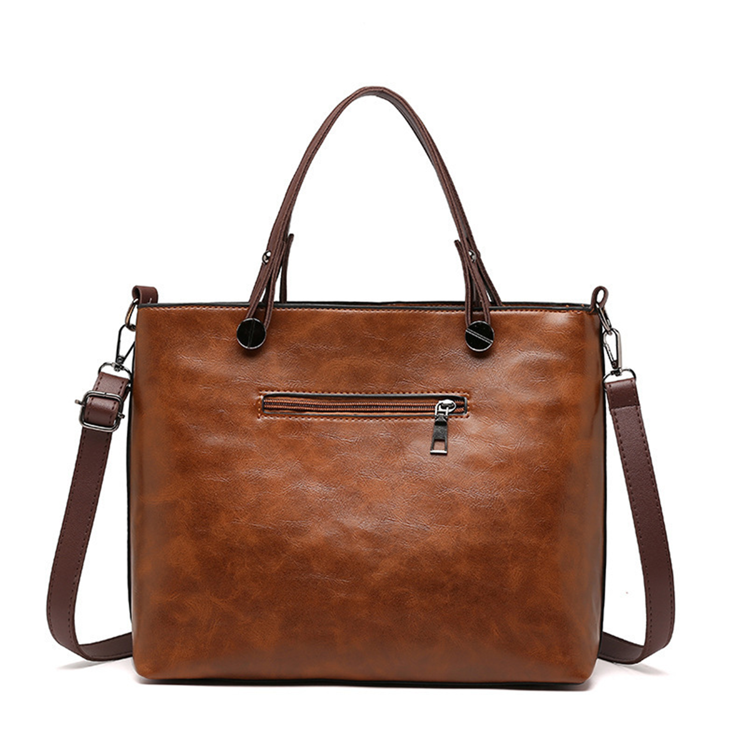 Large Capacity Vintage PU Leather Tote Bag, custom tote bag with logo imprint 6