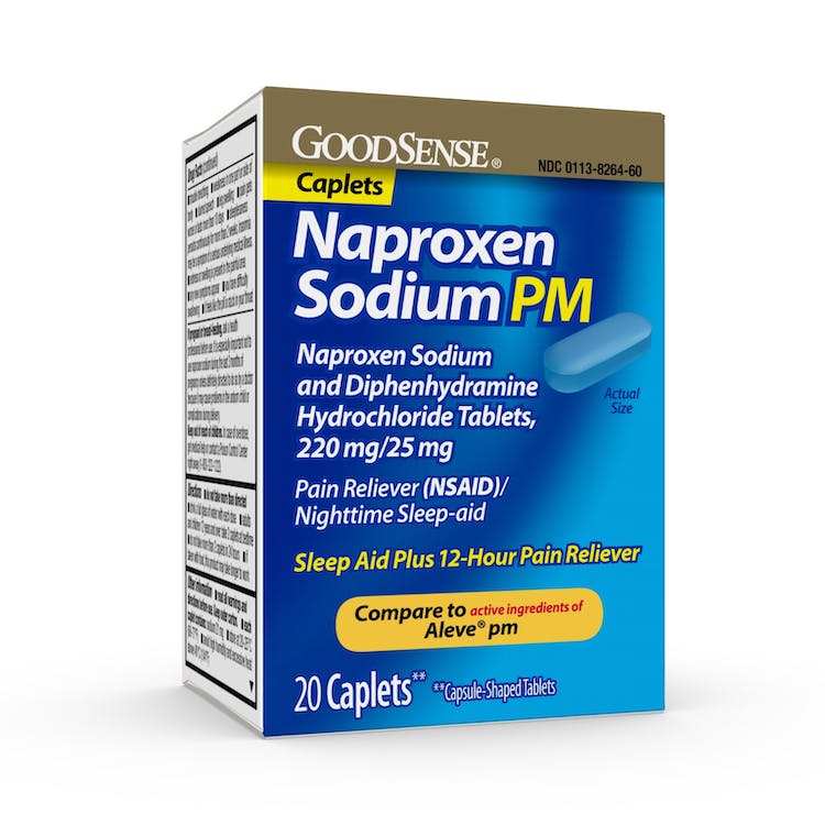 Naproxen Sodium PM - 20 Caplets 2