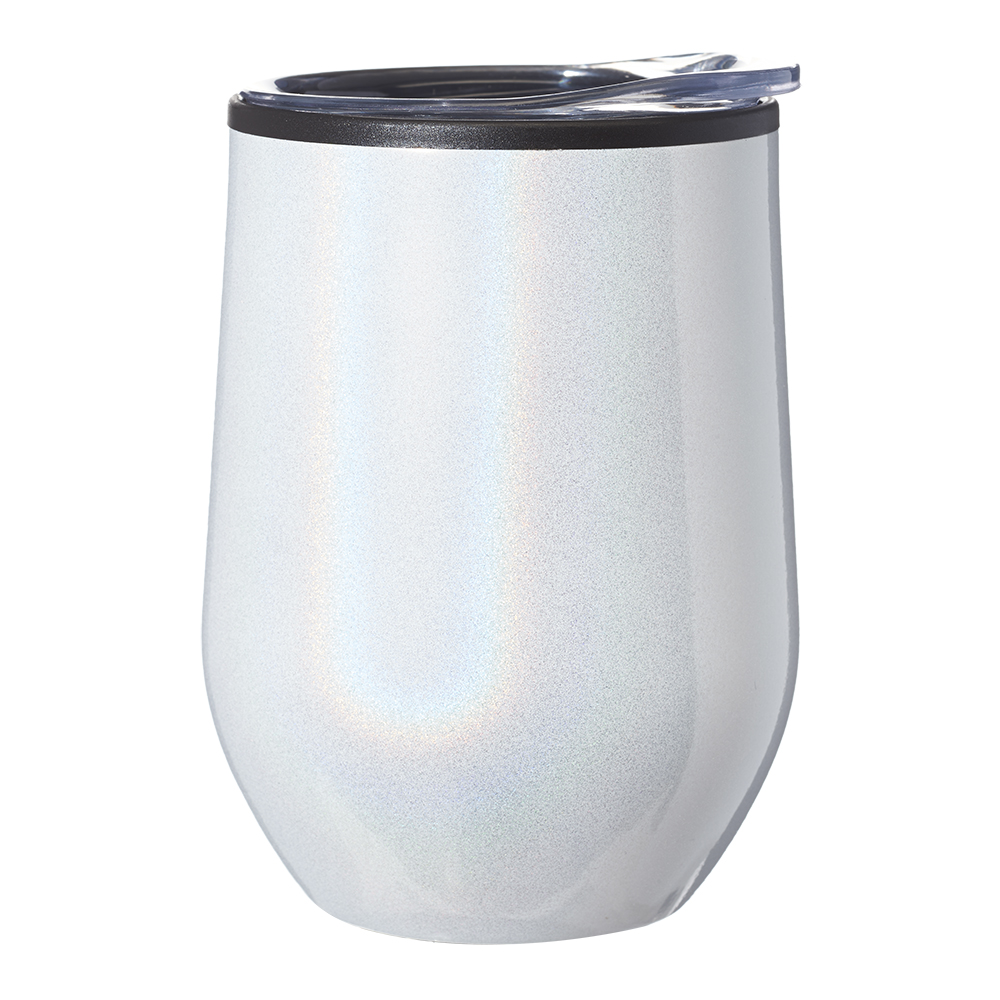 12 oz. Iridescent Stemless Wine Glasses with Lid 8