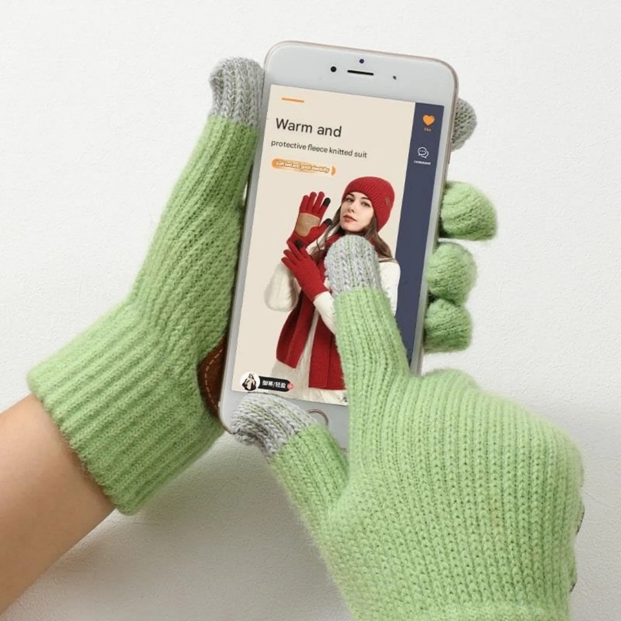Touchscreen Knit Winter Gloves Grip 4