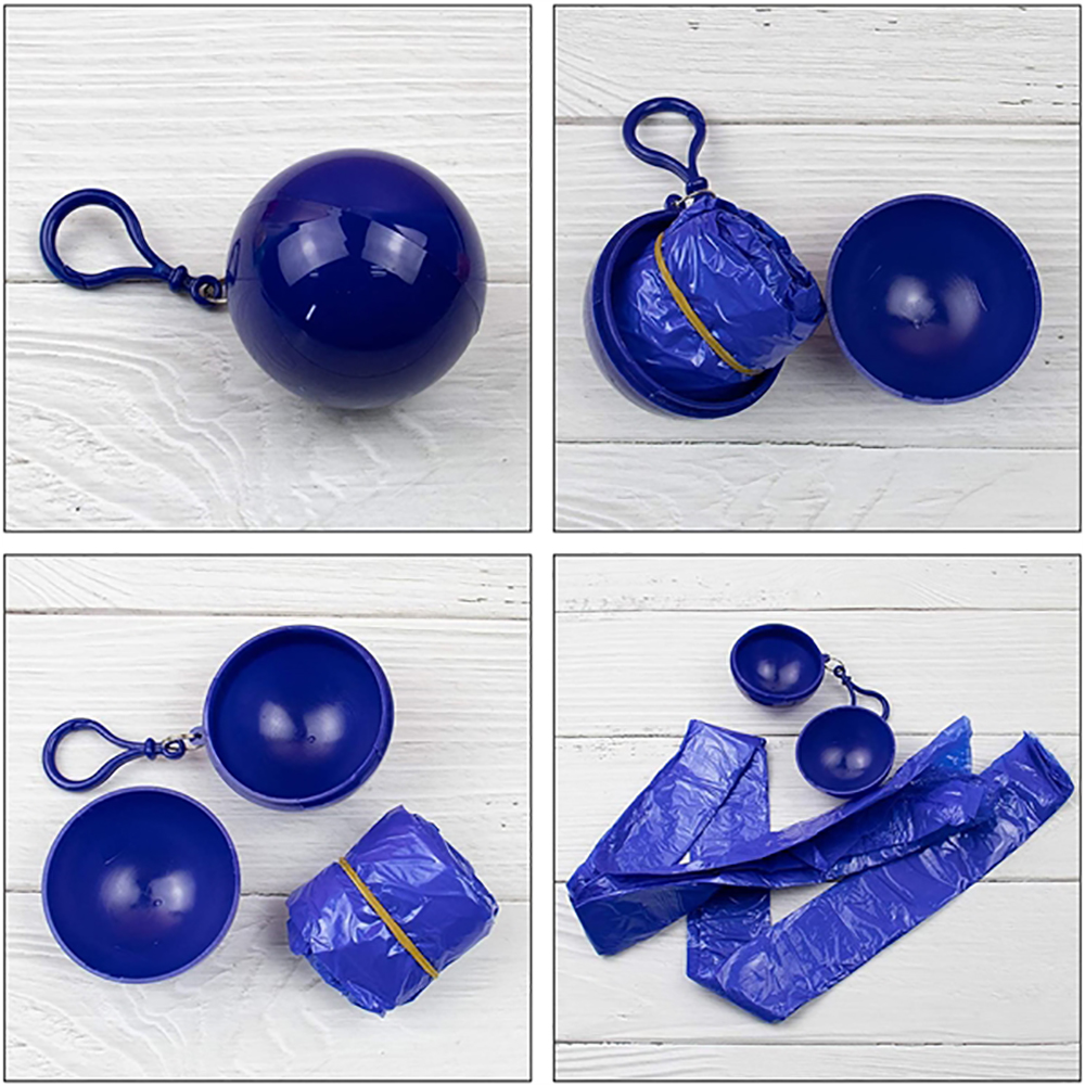 Keychain Ball Poncho Disposable Raincoat 2