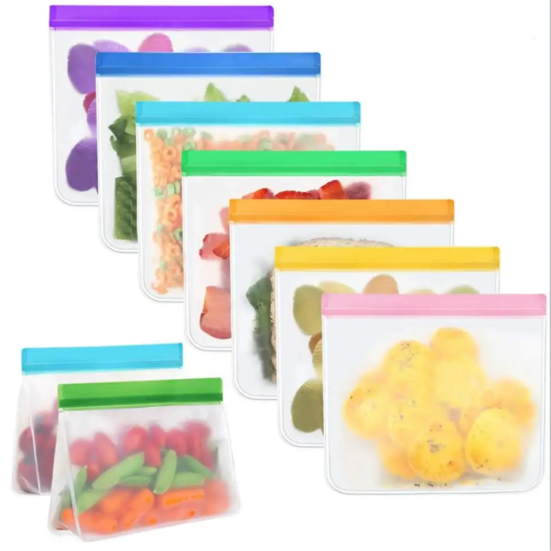 Frosted PEVA Food Preservation Storage Bag 2