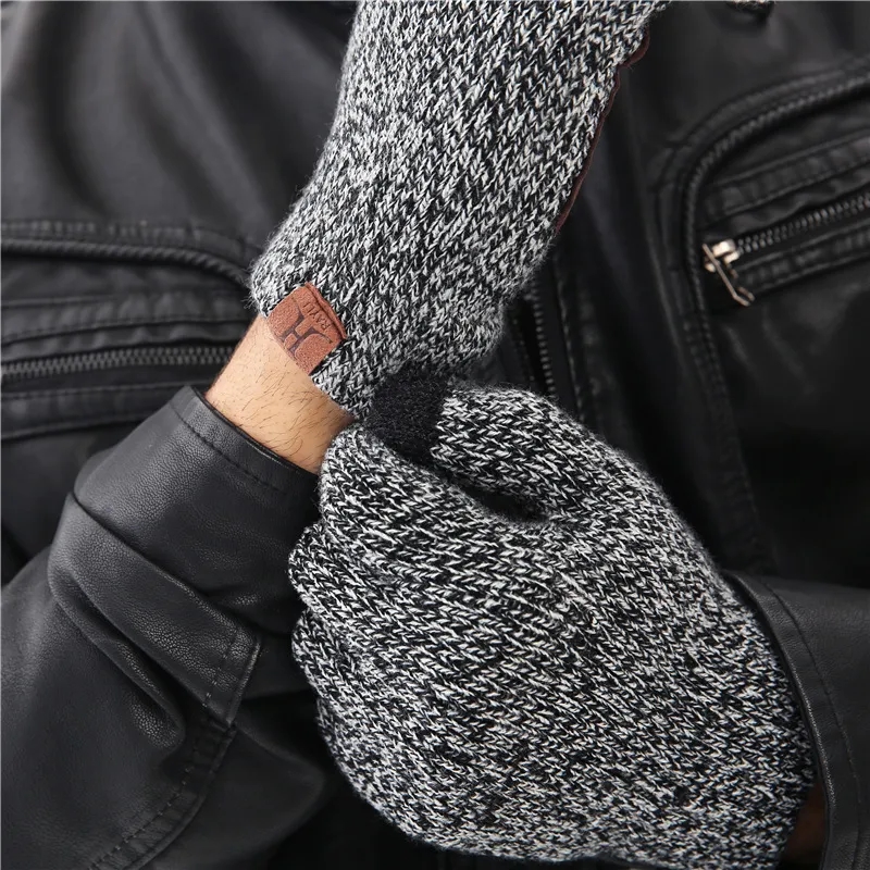 Winter Knit Hat Beanie Long Scarf Touchscreen Gloves Set 1
