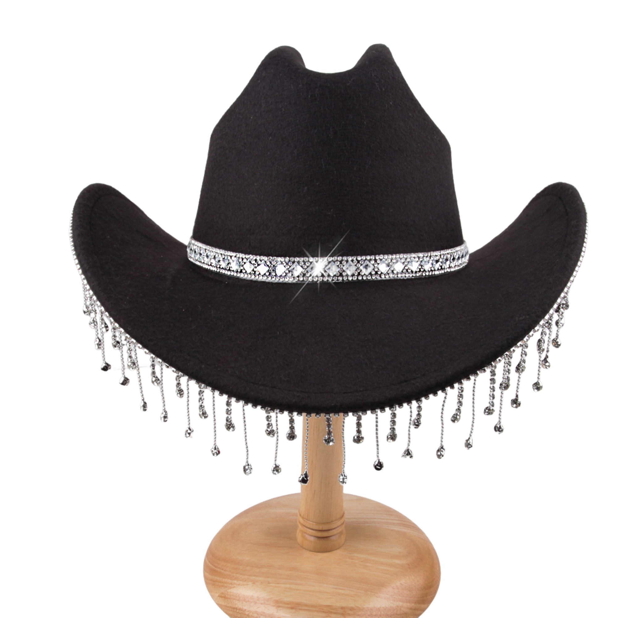 Western Style Felt Cowboy Polyester Hat 3