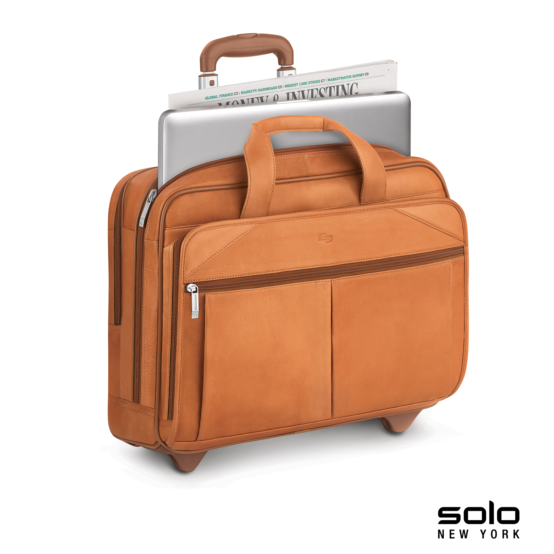 Solo New York Walker Leather Rolling Case 3