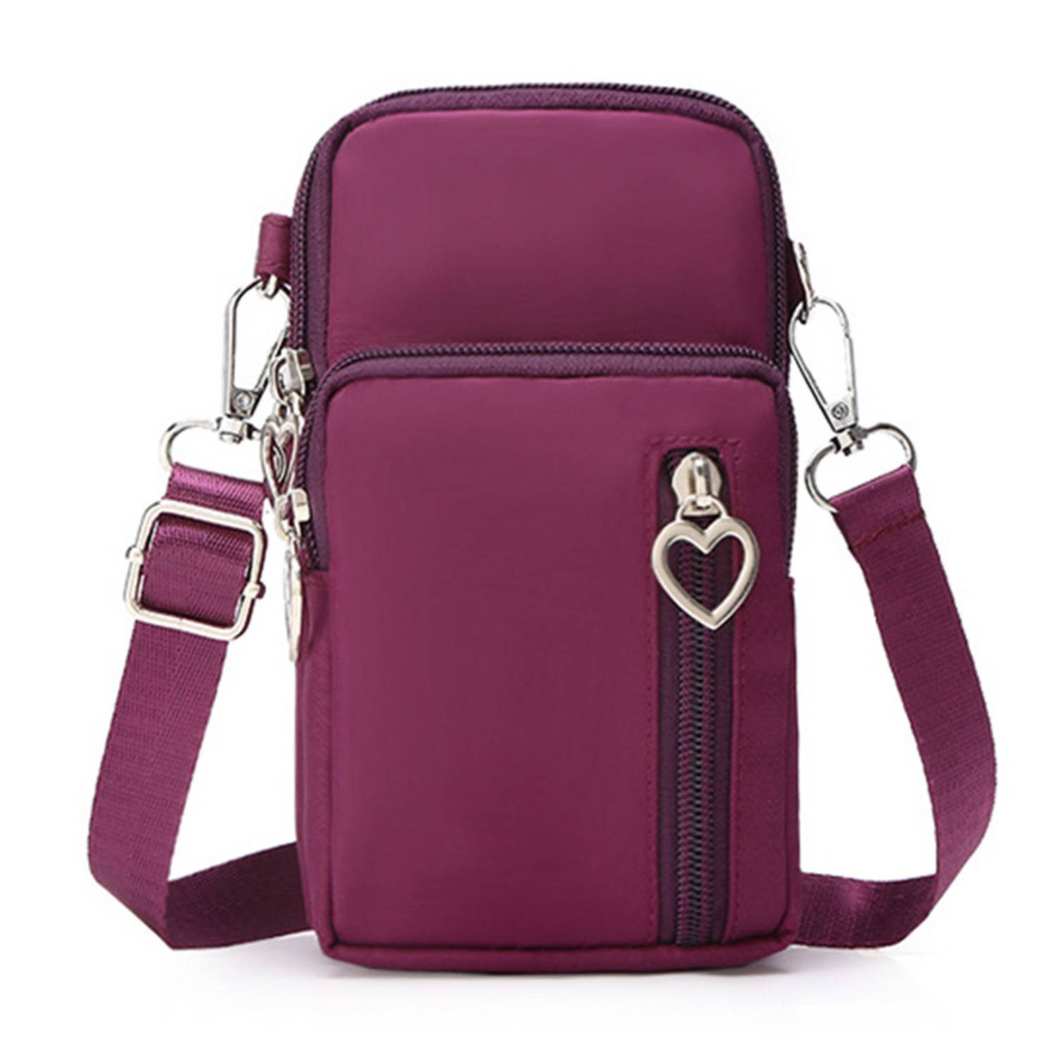 Mini Nylon Crossbody Phone Bag w/ Earbud Port 4