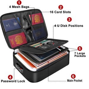 Waterproof Fireproof Document Bag With Lock 4