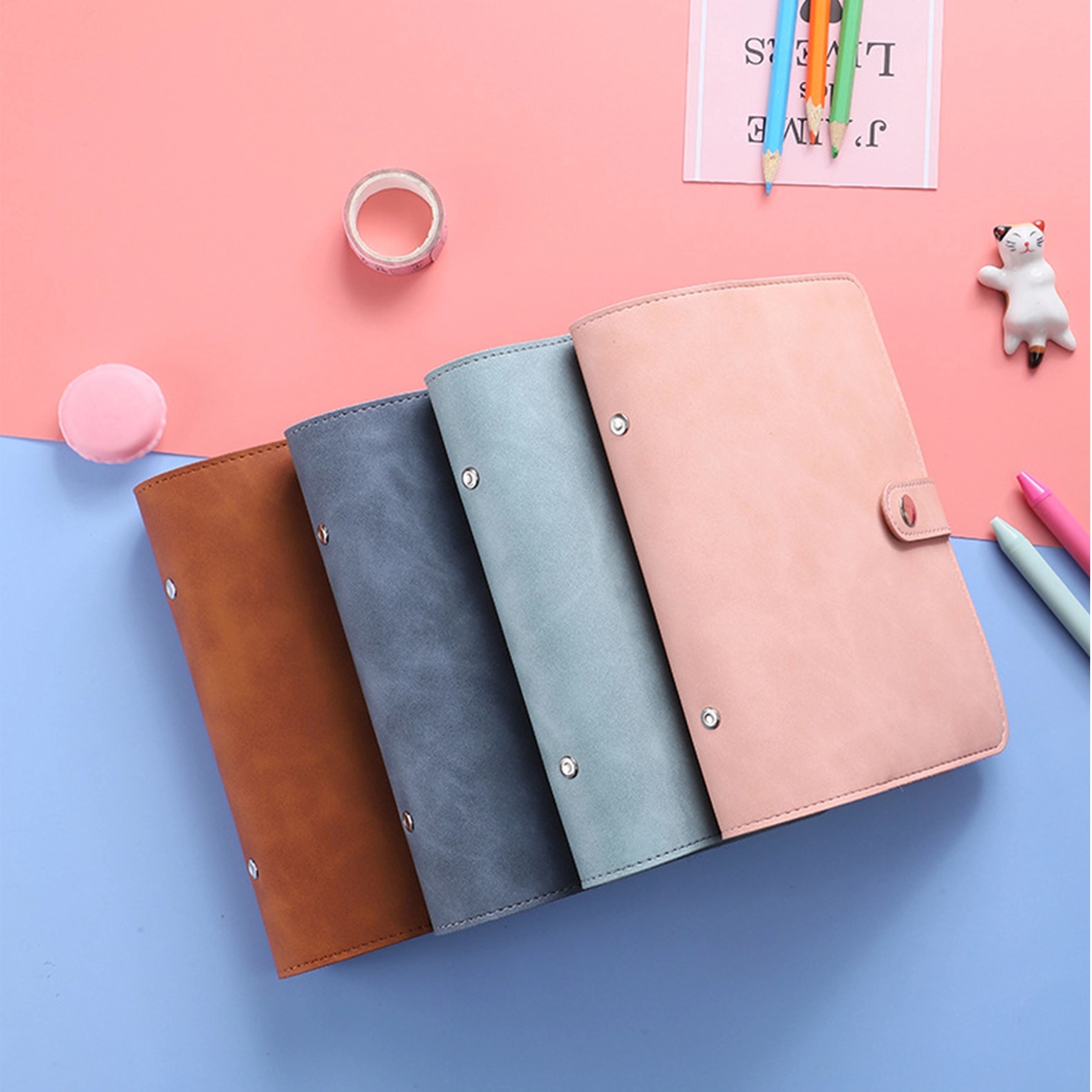 A6 Budget Binder With Zipper PU Leather Money Organizer 5