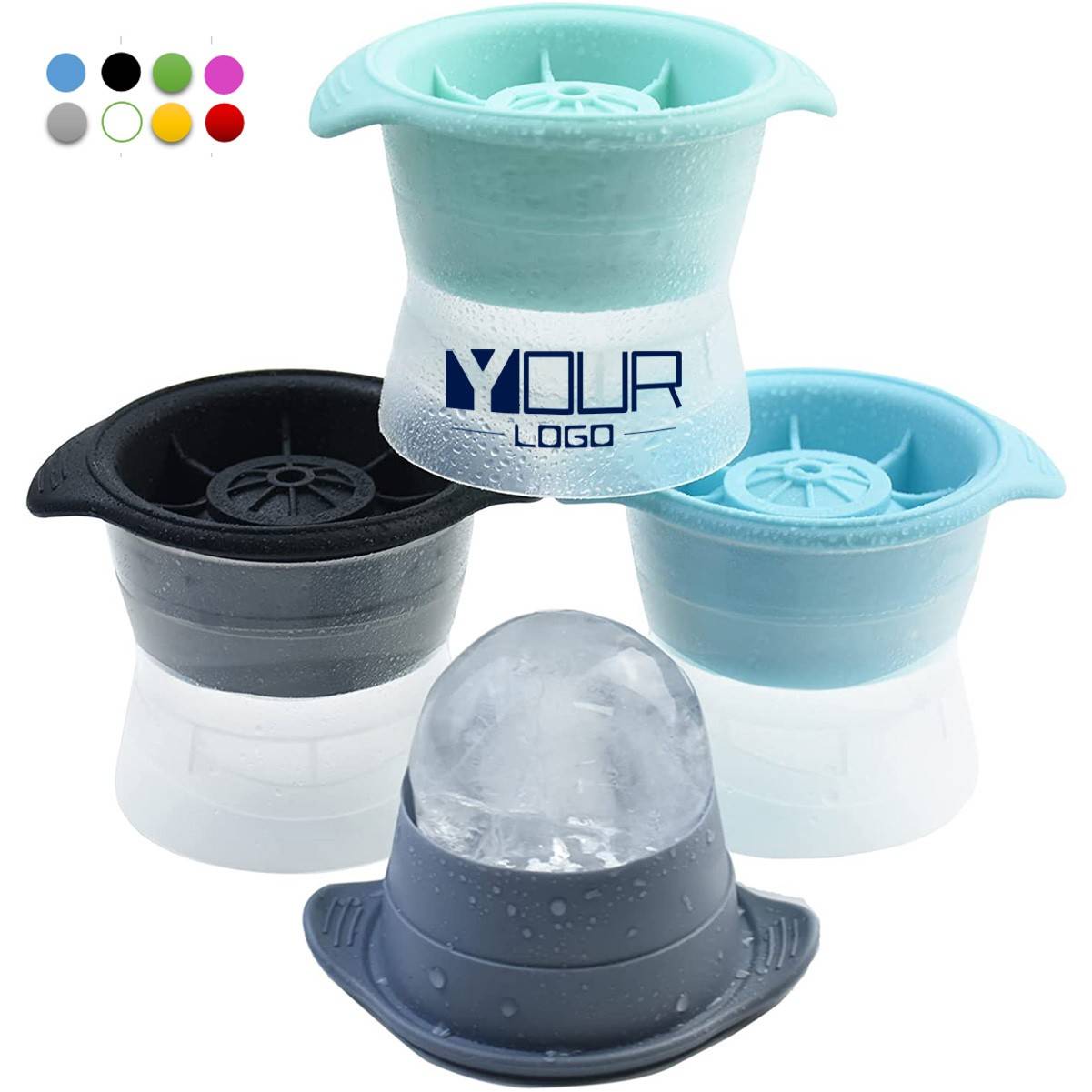 2.5 Inches Large Ice Balls Maker Whiskey Round Ice Cube Mold 2